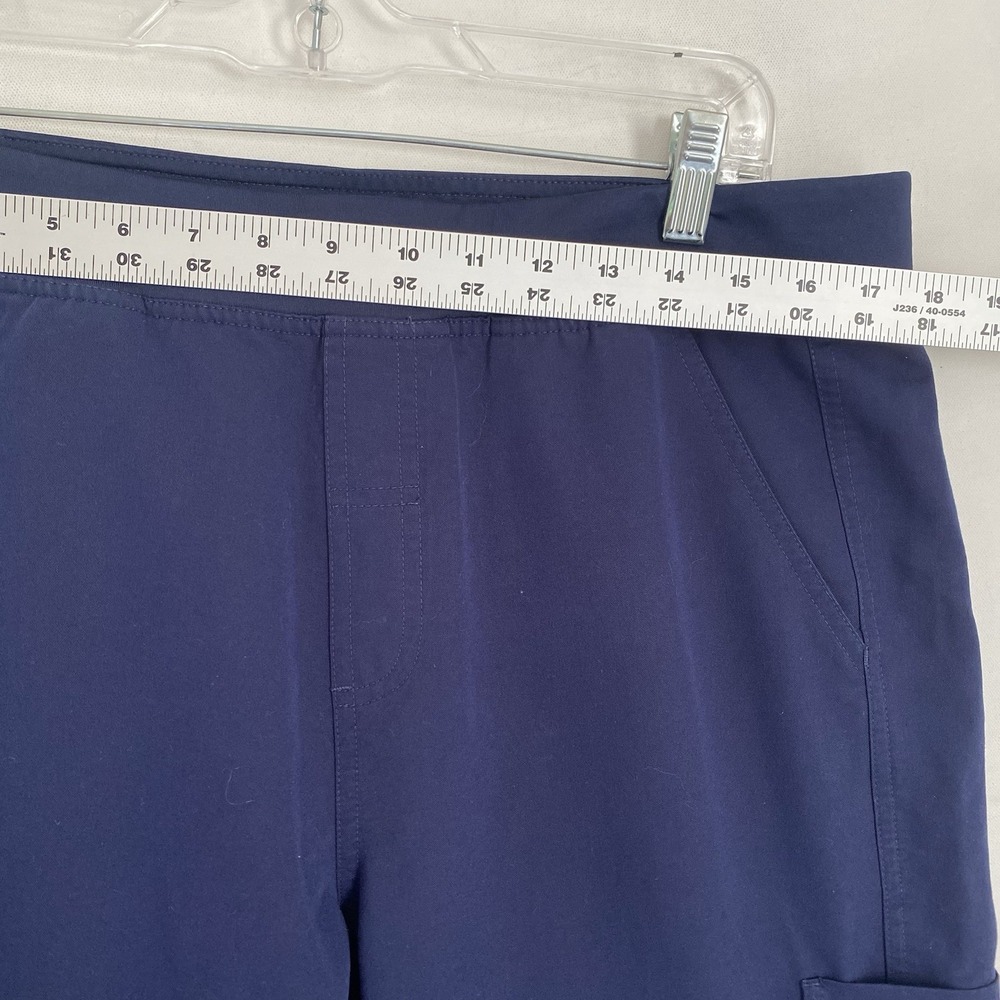 FIGS Kade Cargo Scrub Pants Women XL Navy Blue Straight Elastic Waist Medical - Picture 5 of 9